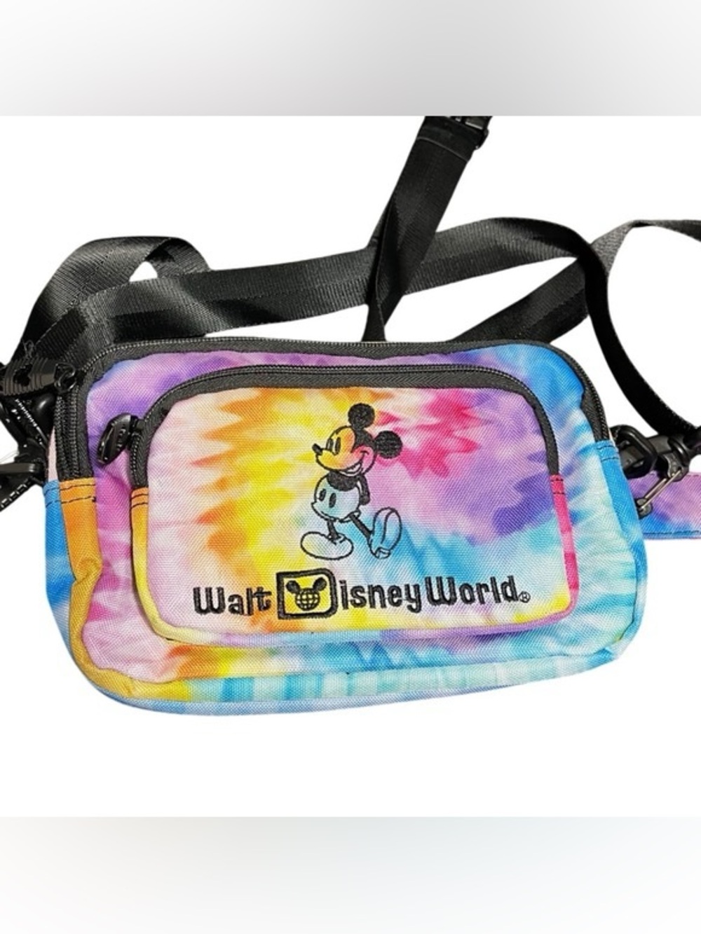 Disney Tie-Dye Mickey Crossbody Bag - Yellow, Pink, Blue, Purple